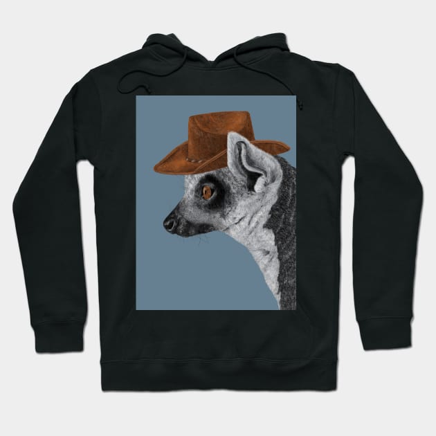 Felix The Cowboy Lemur Hoodie by AnyoneCanYeehaw